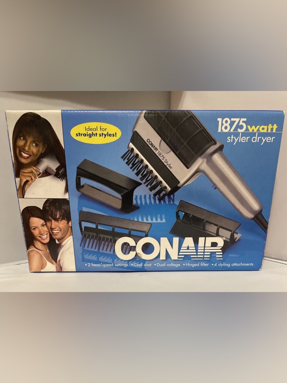 Conair 1875W Styler Dryer in Silver and Black